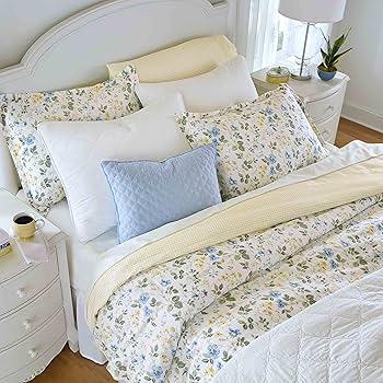 LAURA ASHLEY HOME シングルシーツ2点セット　掛け布団、枕カバー Amazon｜Laura Ashley Home - ツイン掛け布団カバーセット
